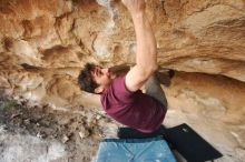 Bouldering in Hueco Tanks on 12/08/2018 with Blue Lizard Climbing and Yoga

Filename: SRM_20181208_1640340.jpg
Aperture: f/4.5
Shutter Speed: 1/250
Body: Canon EOS-1D Mark II
Lens: Canon EF 16-35mm f/2.8 L