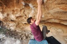 Bouldering in Hueco Tanks on 12/08/2018 with Blue Lizard Climbing and Yoga

Filename: SRM_20181208_1640341.jpg
Aperture: f/4.5
Shutter Speed: 1/250
Body: Canon EOS-1D Mark II
Lens: Canon EF 16-35mm f/2.8 L