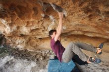 Bouldering in Hueco Tanks on 12/08/2018 with Blue Lizard Climbing and Yoga

Filename: SRM_20181208_1640350.jpg
Aperture: f/5.0
Shutter Speed: 1/250
Body: Canon EOS-1D Mark II
Lens: Canon EF 16-35mm f/2.8 L