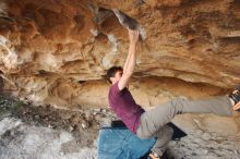 Bouldering in Hueco Tanks on 12/08/2018 with Blue Lizard Climbing and Yoga

Filename: SRM_20181208_1640351.jpg
Aperture: f/5.0
Shutter Speed: 1/250
Body: Canon EOS-1D Mark II
Lens: Canon EF 16-35mm f/2.8 L