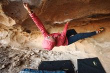 Bouldering in Hueco Tanks on 12/08/2018 with Blue Lizard Climbing and Yoga

Filename: SRM_20181208_1643510.jpg
Aperture: f/4.0
Shutter Speed: 1/250
Body: Canon EOS-1D Mark II
Lens: Canon EF 16-35mm f/2.8 L