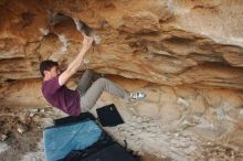 Bouldering in Hueco Tanks on 12/08/2018 with Blue Lizard Climbing and Yoga

Filename: SRM_20181208_1651280.jpg
Aperture: f/5.0
Shutter Speed: 1/250
Body: Canon EOS-1D Mark II
Lens: Canon EF 16-35mm f/2.8 L