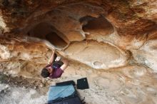 Bouldering in Hueco Tanks on 12/08/2018 with Blue Lizard Climbing and Yoga

Filename: SRM_20181208_1651370.jpg
Aperture: f/4.5
Shutter Speed: 1/250
Body: Canon EOS-1D Mark II
Lens: Canon EF 16-35mm f/2.8 L