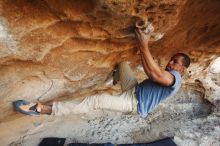 Bouldering in Hueco Tanks on 12/08/2018 with Blue Lizard Climbing and Yoga

Filename: SRM_20181208_1701200.jpg
Aperture: f/4.0
Shutter Speed: 1/250
Body: Canon EOS-1D Mark II
Lens: Canon EF 16-35mm f/2.8 L