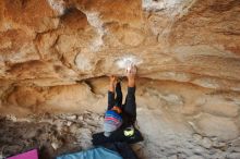 Bouldering in Hueco Tanks on 12/08/2018 with Blue Lizard Climbing and Yoga

Filename: SRM_20181208_1702590.jpg
Aperture: f/4.0
Shutter Speed: 1/250
Body: Canon EOS-1D Mark II
Lens: Canon EF 16-35mm f/2.8 L