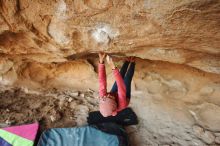Bouldering in Hueco Tanks on 12/08/2018 with Blue Lizard Climbing and Yoga

Filename: SRM_20181208_1707520.jpg
Aperture: f/4.0
Shutter Speed: 1/250
Body: Canon EOS-1D Mark II
Lens: Canon EF 16-35mm f/2.8 L