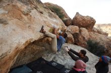 Bouldering in Hueco Tanks on 12/08/2018 with Blue Lizard Climbing and Yoga

Filename: SRM_20181208_1714440.jpg
Aperture: f/10.0
Shutter Speed: 1/160
Body: Canon EOS-1D Mark II
Lens: Canon EF 16-35mm f/2.8 L