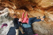 Bouldering in Hueco Tanks on 12/08/2018 with Blue Lizard Climbing and Yoga

Filename: SRM_20181208_1723020.jpg
Aperture: f/5.0
Shutter Speed: 1/200
Body: Canon EOS-1D Mark II
Lens: Canon EF 16-35mm f/2.8 L