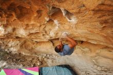 Bouldering in Hueco Tanks on 12/08/2018 with Blue Lizard Climbing and Yoga

Filename: SRM_20181208_1729410.jpg
Aperture: f/4.0
Shutter Speed: 1/250
Body: Canon EOS-1D Mark II
Lens: Canon EF 16-35mm f/2.8 L