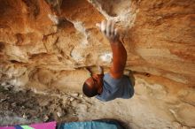 Bouldering in Hueco Tanks on 12/08/2018 with Blue Lizard Climbing and Yoga

Filename: SRM_20181208_1734270.jpg
Aperture: f/3.5
Shutter Speed: 1/250
Body: Canon EOS-1D Mark II
Lens: Canon EF 16-35mm f/2.8 L