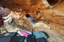 Bouldering in Hueco Tanks on 12/08/2018 with Blue Lizard Climbing and Yoga

Filename: SRM_20181208_1734420.jpg
Aperture: f/4.0
Shutter Speed: 1/250
Body: Canon EOS-1D Mark II
Lens: Canon EF 16-35mm f/2.8 L