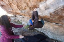 Bouldering in Hueco Tanks on 12/09/2018 with Blue Lizard Climbing and Yoga

Filename: SRM_20181209_1141580.jpg
Aperture: f/4.0
Shutter Speed: 1/250
Body: Canon EOS-1D Mark II
Lens: Canon EF 16-35mm f/2.8 L