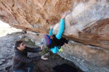 Bouldering in Hueco Tanks on 12/09/2018 with Blue Lizard Climbing and Yoga

Filename: SRM_20181209_1149090.jpg
Aperture: f/4.5
Shutter Speed: 1/250
Body: Canon EOS-1D Mark II
Lens: Canon EF 16-35mm f/2.8 L