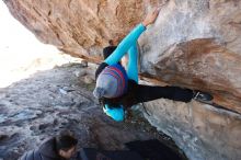 Bouldering in Hueco Tanks on 12/09/2018 with Blue Lizard Climbing and Yoga

Filename: SRM_20181209_1149160.jpg
Aperture: f/4.5
Shutter Speed: 1/250
Body: Canon EOS-1D Mark II
Lens: Canon EF 16-35mm f/2.8 L