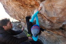 Bouldering in Hueco Tanks on 12/09/2018 with Blue Lizard Climbing and Yoga

Filename: SRM_20181209_1149280.jpg
Aperture: f/5.0
Shutter Speed: 1/250
Body: Canon EOS-1D Mark II
Lens: Canon EF 16-35mm f/2.8 L