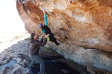 Bouldering in Hueco Tanks on 12/09/2018 with Blue Lizard Climbing and Yoga

Filename: SRM_20181209_1159410.jpg
Aperture: f/5.6
Shutter Speed: 1/250
Body: Canon EOS-1D Mark II
Lens: Canon EF 16-35mm f/2.8 L