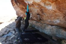 Bouldering in Hueco Tanks on 12/09/2018 with Blue Lizard Climbing and Yoga

Filename: SRM_20181209_1159420.jpg
Aperture: f/6.3
Shutter Speed: 1/250
Body: Canon EOS-1D Mark II
Lens: Canon EF 16-35mm f/2.8 L