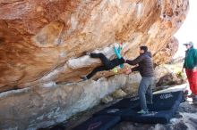 Bouldering in Hueco Tanks on 12/09/2018 with Blue Lizard Climbing and Yoga

Filename: SRM_20181209_1223510.jpg
Aperture: f/5.0
Shutter Speed: 1/250
Body: Canon EOS-1D Mark II
Lens: Canon EF 16-35mm f/2.8 L