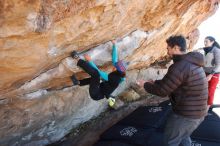 Bouldering in Hueco Tanks on 12/09/2018 with Blue Lizard Climbing and Yoga

Filename: SRM_20181209_1244570.jpg
Aperture: f/5.0
Shutter Speed: 1/250
Body: Canon EOS-1D Mark II
Lens: Canon EF 16-35mm f/2.8 L