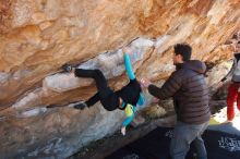 Bouldering in Hueco Tanks on 12/09/2018 with Blue Lizard Climbing and Yoga

Filename: SRM_20181209_1245070.jpg
Aperture: f/5.0
Shutter Speed: 1/250
Body: Canon EOS-1D Mark II
Lens: Canon EF 16-35mm f/2.8 L