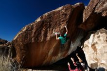 Bouldering in Hueco Tanks on 12/09/2018 with Blue Lizard Climbing and Yoga

Filename: SRM_20181209_1320060.jpg
Aperture: f/5.6
Shutter Speed: 1/250
Body: Canon EOS-1D Mark II
Lens: Canon EF 16-35mm f/2.8 L
