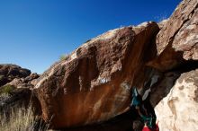 Bouldering in Hueco Tanks on 12/09/2018 with Blue Lizard Climbing and Yoga

Filename: SRM_20181209_1401100.jpg
Aperture: f/5.6
Shutter Speed: 1/250
Body: Canon EOS-1D Mark II
Lens: Canon EF 16-35mm f/2.8 L