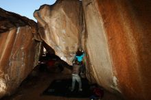 Bouldering in Hueco Tanks on 12/09/2018 with Blue Lizard Climbing and Yoga

Filename: SRM_20181209_1506010.jpg
Aperture: f/5.6
Shutter Speed: 1/250
Body: Canon EOS-1D Mark II
Lens: Canon EF 16-35mm f/2.8 L