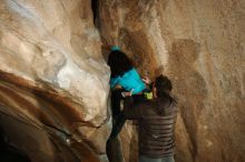 Bouldering in Hueco Tanks on 12/09/2018 with Blue Lizard Climbing and Yoga

Filename: SRM_20181209_1522370.jpg
Aperture: f/5.6
Shutter Speed: 1/250
Body: Canon EOS-1D Mark II
Lens: Canon EF 16-35mm f/2.8 L