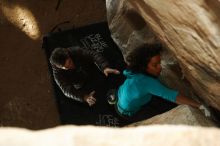 Bouldering in Hueco Tanks on 12/09/2018 with Blue Lizard Climbing and Yoga

Filename: SRM_20181209_1541150.jpg
Aperture: f/5.6
Shutter Speed: 1/250
Body: Canon EOS-1D Mark II
Lens: Canon EF 50mm f/1.8 II