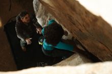 Bouldering in Hueco Tanks on 12/09/2018 with Blue Lizard Climbing and Yoga

Filename: SRM_20181209_1541290.jpg
Aperture: f/5.6
Shutter Speed: 1/250
Body: Canon EOS-1D Mark II
Lens: Canon EF 50mm f/1.8 II