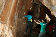 Bouldering in Hueco Tanks on 12/09/2018 with Blue Lizard Climbing and Yoga

Filename: SRM_20181209_1550510.jpg
Aperture: f/5.6
Shutter Speed: 1/250
Body: Canon EOS-1D Mark II
Lens: Canon EF 50mm f/1.8 II