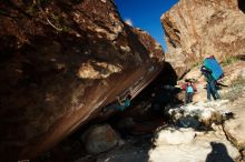 Bouldering in Hueco Tanks on 12/09/2018 with Blue Lizard Climbing and Yoga

Filename: SRM_20181209_1659080.jpg
Aperture: f/5.6
Shutter Speed: 1/250
Body: Canon EOS-1D Mark II
Lens: Canon EF 16-35mm f/2.8 L