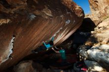 Bouldering in Hueco Tanks on 12/09/2018 with Blue Lizard Climbing and Yoga

Filename: SRM_20181209_1711050.jpg
Aperture: f/5.6
Shutter Speed: 1/250
Body: Canon EOS-1D Mark II
Lens: Canon EF 16-35mm f/2.8 L