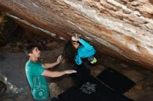 Bouldering in Hueco Tanks on 12/09/2018 with Blue Lizard Climbing and Yoga

Filename: SRM_20181209_1713160.jpg
Aperture: f/5.6
Shutter Speed: 1/250
Body: Canon EOS-1D Mark II
Lens: Canon EF 16-35mm f/2.8 L