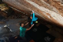 Bouldering in Hueco Tanks on 12/09/2018 with Blue Lizard Climbing and Yoga

Filename: SRM_20181209_1716350.jpg
Aperture: f/5.6
Shutter Speed: 1/250
Body: Canon EOS-1D Mark II
Lens: Canon EF 16-35mm f/2.8 L