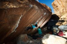 Bouldering in Hueco Tanks on 12/09/2018 with Blue Lizard Climbing and Yoga

Filename: SRM_20181209_1720300.jpg
Aperture: f/5.6
Shutter Speed: 1/250
Body: Canon EOS-1D Mark II
Lens: Canon EF 16-35mm f/2.8 L