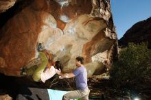 Bouldering in Hueco Tanks on 12/14/2018 with Blue Lizard Climbing and Yoga

Filename: SRM_20181214_1206420.jpg
Aperture: f/8.0
Shutter Speed: 1/250
Body: Canon EOS-1D Mark II
Lens: Canon EF 16-35mm f/2.8 L