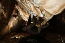 Bouldering in Hueco Tanks on 12/14/2018 with Blue Lizard Climbing and Yoga

Filename: SRM_20181214_1353240.jpg
Aperture: f/5.6
Shutter Speed: 1/250
Body: Canon EOS-1D Mark II
Lens: Canon EF 16-35mm f/2.8 L