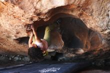Bouldering in Hueco Tanks on 12/14/2018 with Blue Lizard Climbing and Yoga

Filename: SRM_20181214_1423580.jpg
Aperture: f/2.8
Shutter Speed: 1/250
Body: Canon EOS-1D Mark II
Lens: Canon EF 50mm f/1.8 II