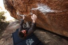 Bouldering in Hueco Tanks on 12/14/2018 with Blue Lizard Climbing and Yoga

Filename: SRM_20181214_1546380.jpg
Aperture: f/5.0
Shutter Speed: 1/250
Body: Canon EOS-1D Mark II
Lens: Canon EF 16-35mm f/2.8 L