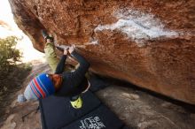 Bouldering in Hueco Tanks on 12/14/2018 with Blue Lizard Climbing and Yoga

Filename: SRM_20181214_1551180.jpg
Aperture: f/4.5
Shutter Speed: 1/250
Body: Canon EOS-1D Mark II
Lens: Canon EF 16-35mm f/2.8 L