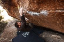 Bouldering in Hueco Tanks on 12/14/2018 with Blue Lizard Climbing and Yoga

Filename: SRM_20181214_1551530.jpg
Aperture: f/4.5
Shutter Speed: 1/250
Body: Canon EOS-1D Mark II
Lens: Canon EF 16-35mm f/2.8 L