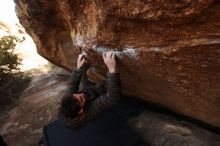 Bouldering in Hueco Tanks on 12/14/2018 with Blue Lizard Climbing and Yoga

Filename: SRM_20181214_1551571.jpg
Aperture: f/5.6
Shutter Speed: 1/250
Body: Canon EOS-1D Mark II
Lens: Canon EF 16-35mm f/2.8 L