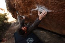 Bouldering in Hueco Tanks on 12/14/2018 with Blue Lizard Climbing and Yoga

Filename: SRM_20181214_1552101.jpg
Aperture: f/6.3
Shutter Speed: 1/250
Body: Canon EOS-1D Mark II
Lens: Canon EF 16-35mm f/2.8 L