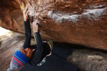 Bouldering in Hueco Tanks on 12/14/2018 with Blue Lizard Climbing and Yoga

Filename: SRM_20181214_1553410.jpg
Aperture: f/4.5
Shutter Speed: 1/250
Body: Canon EOS-1D Mark II
Lens: Canon EF 16-35mm f/2.8 L