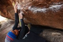 Bouldering in Hueco Tanks on 12/14/2018 with Blue Lizard Climbing and Yoga

Filename: SRM_20181214_1553411.jpg
Aperture: f/4.5
Shutter Speed: 1/250
Body: Canon EOS-1D Mark II
Lens: Canon EF 16-35mm f/2.8 L