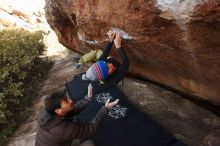 Bouldering in Hueco Tanks on 12/14/2018 with Blue Lizard Climbing and Yoga

Filename: SRM_20181214_1600130.jpg
Aperture: f/5.6
Shutter Speed: 1/250
Body: Canon EOS-1D Mark II
Lens: Canon EF 16-35mm f/2.8 L