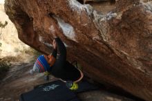 Bouldering in Hueco Tanks on 12/14/2018 with Blue Lizard Climbing and Yoga

Filename: SRM_20181214_1605021.jpg
Aperture: f/4.0
Shutter Speed: 1/250
Body: Canon EOS-1D Mark II
Lens: Canon EF 50mm f/1.8 II