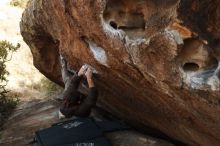 Bouldering in Hueco Tanks on 12/14/2018 with Blue Lizard Climbing and Yoga

Filename: SRM_20181214_1615160.jpg
Aperture: f/3.5
Shutter Speed: 1/250
Body: Canon EOS-1D Mark II
Lens: Canon EF 50mm f/1.8 II