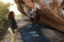 Bouldering in Hueco Tanks on 12/14/2018 with Blue Lizard Climbing and Yoga

Filename: SRM_20181214_1615250.jpg
Aperture: f/3.2
Shutter Speed: 1/250
Body: Canon EOS-1D Mark II
Lens: Canon EF 50mm f/1.8 II